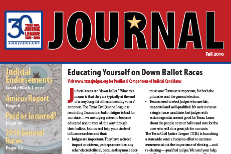 The Fall 2016 TCJL Journal is Out!